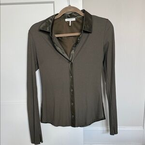 rag & bone Olive Button-Down Shirt